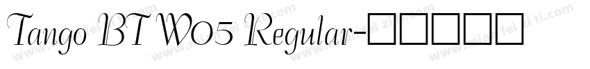 Tango BT W05 Regular字体转换